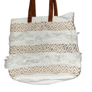 STRAW Studios Cream canvas tote